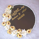 Muh Dikhai Mirror with White Flowers